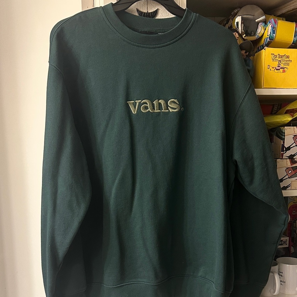 Vans Dark Green Crewneck Sweater for Men
